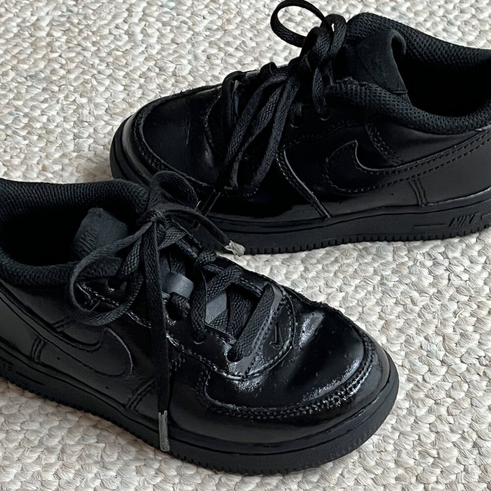 NIKE Air Force 1 Black Toddler Boy's Size 9C Child Sneakers Shoes DH2926-001